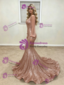 Long Sleeve Mermaid Sequins Prom Dress
