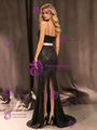 Black Mermaid Sequins Straps Beading Prom Dress