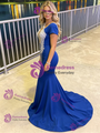 Royal Blue Mermaid Beading Prom Dress
