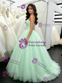 Green Tulle Strapless Quinceanera Dress