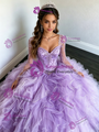 White Tulle Long Sleeve Square Neck Quinceanera Dress