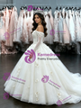 White Tulle Flower Wedding Dress