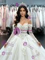 White Tulle Flower Wedding Dress