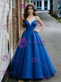 Royal Blue Tulle Straps Quinceanera Dress