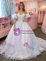 Tulle Off the Shoulder Prom Dress