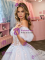 Tulle Off the Shoulder Prom Dress
