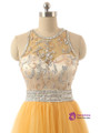 Short Yellow Tulle Prom Party Dresses,A Line Homecoming Dresses