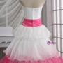 New Handmade White And Pink Organza Vintage Wedding Dress