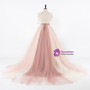 Floor Length Colorful Tulle Wedding Gown Featuring Sweetheart Illusion Lace