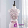 Long Prom Dresses Sexy Prom Dresses Two Piece Party Prom Dresses Beading