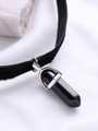 Black Crystal Pendant Choker