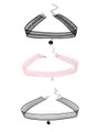 Crystal Detail Lace Choker & Mesh Choker 3pcs