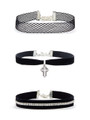 Rhinestone & Cross Detail Choker Set 3pcs