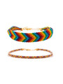 Rainbow Design Woven Choker Set 2pcs