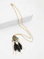 Feather And Chain Tassel Pendant Necklace