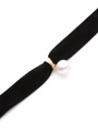 Faux Pearl Embellished Velvet Choker
