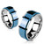 8mm Blue Center Spinner w/Silver Edge (SPB108)