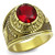 Gold Marine Military Stainless Steel Ring High polished Synthetic Siam