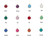 1 Dozen Gold, Silver or Rose Gold Swarovski Birthstone