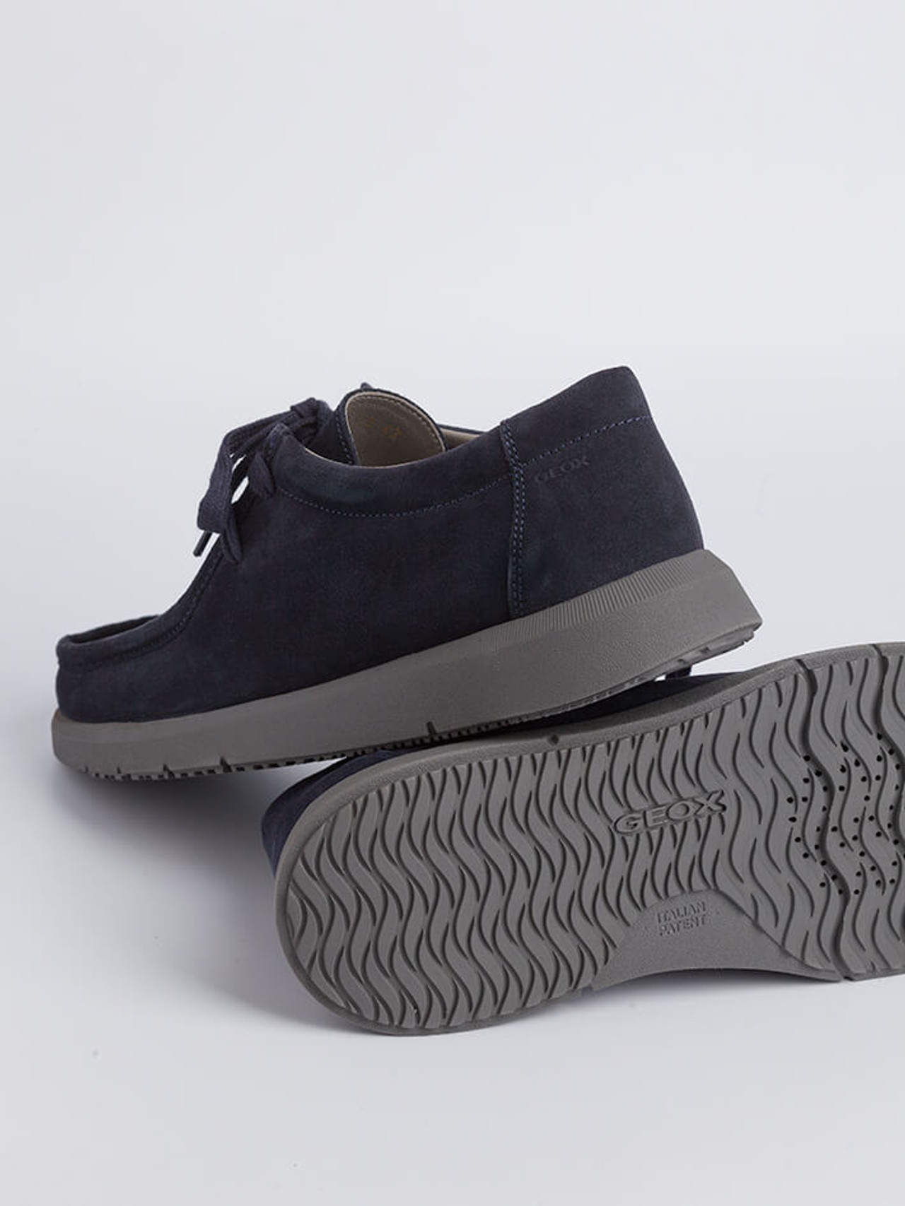 Doe Gray Geox Errico Moccasin Suede Shoe | Peter Christian