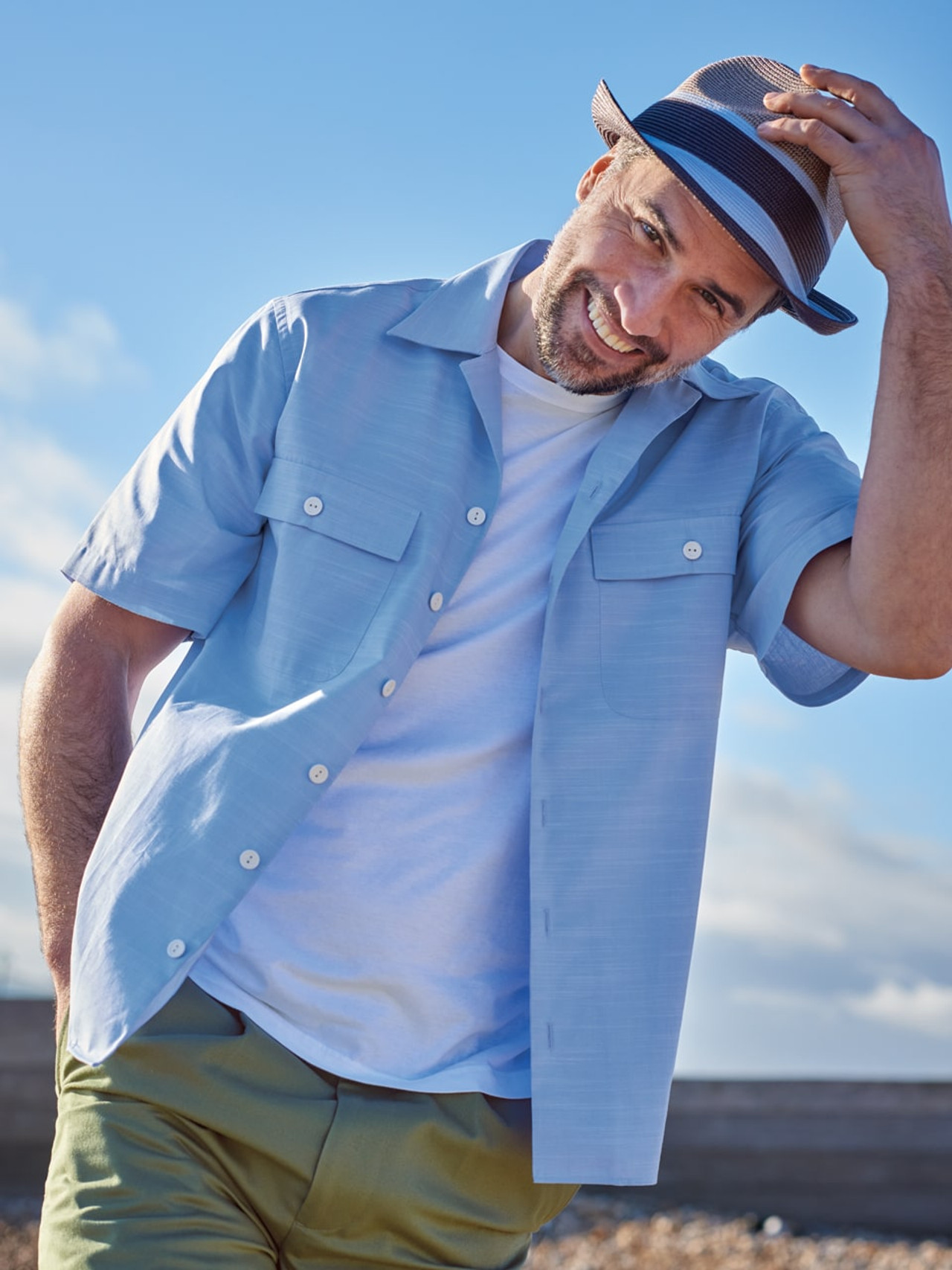 Sand Cuban Half Sleeve Shirt | Peter Christian