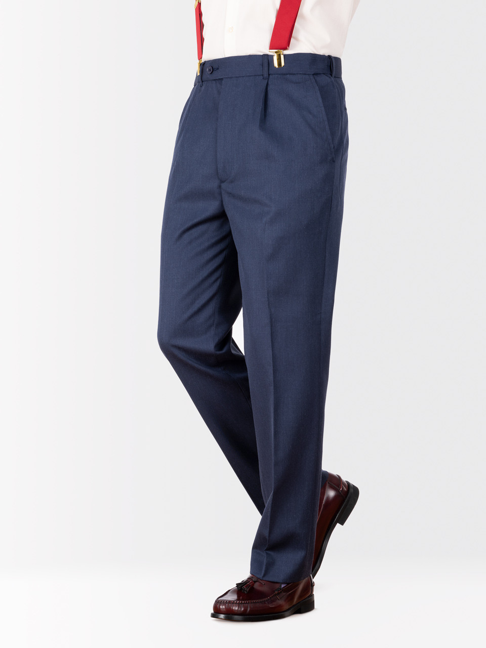 Blue Indigo Deluxe Wool & Silk Pants | Peter Christian