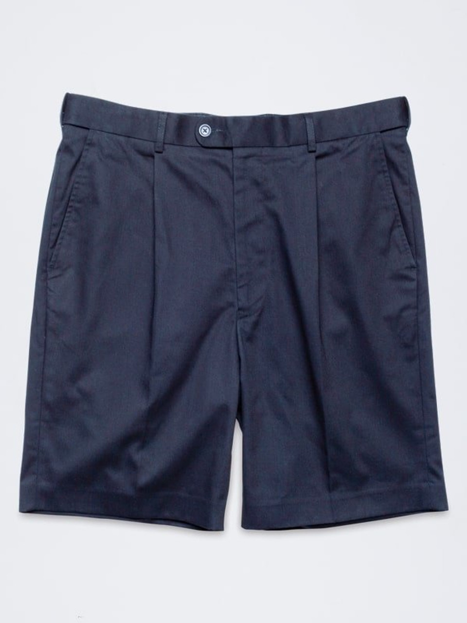 Navy Blue Cotton Tailored Shorts | Peter Christian