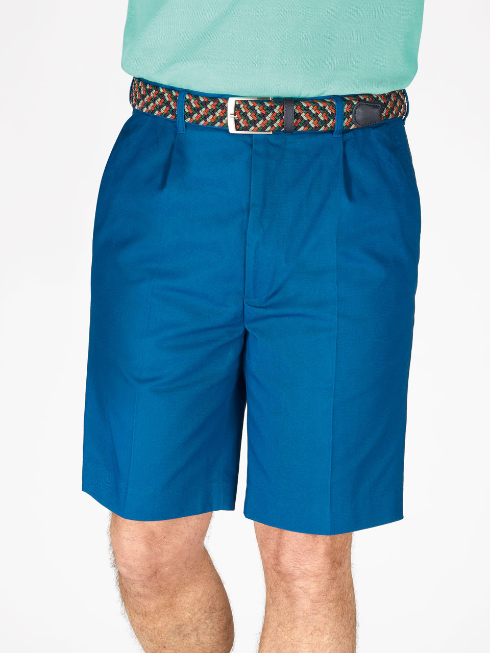 Moustache tailored knee-length shorts - Blue