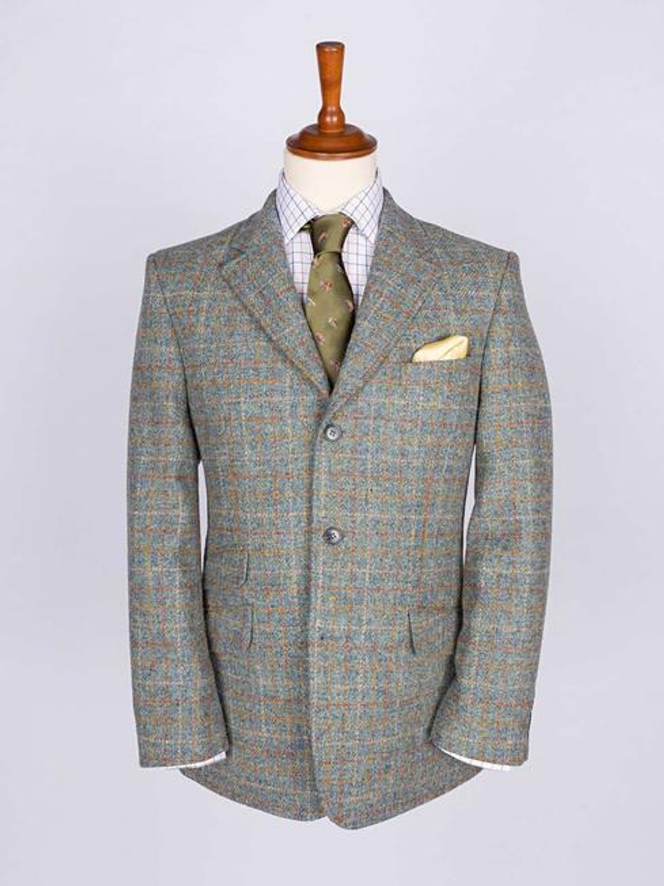 Mist Blue Harris Tweed Suit Jacket | Peter Christian