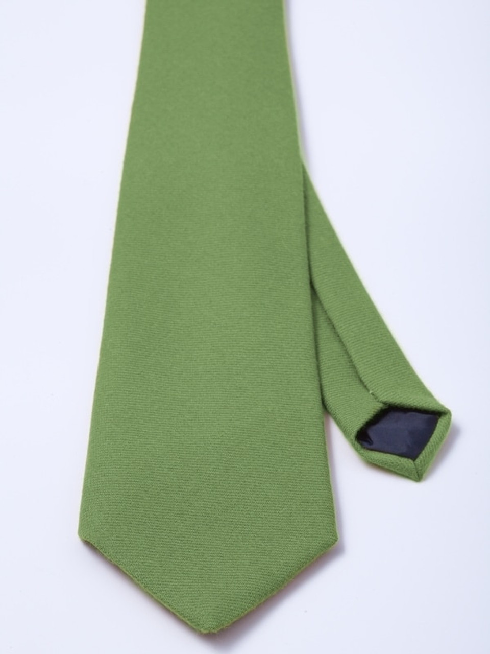 Green Woven Wool Tie | Peter Christian