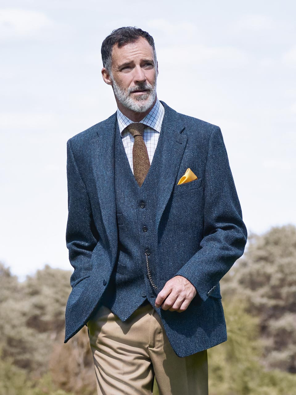 Blue Harris Tweed Jacket | Peter Christian