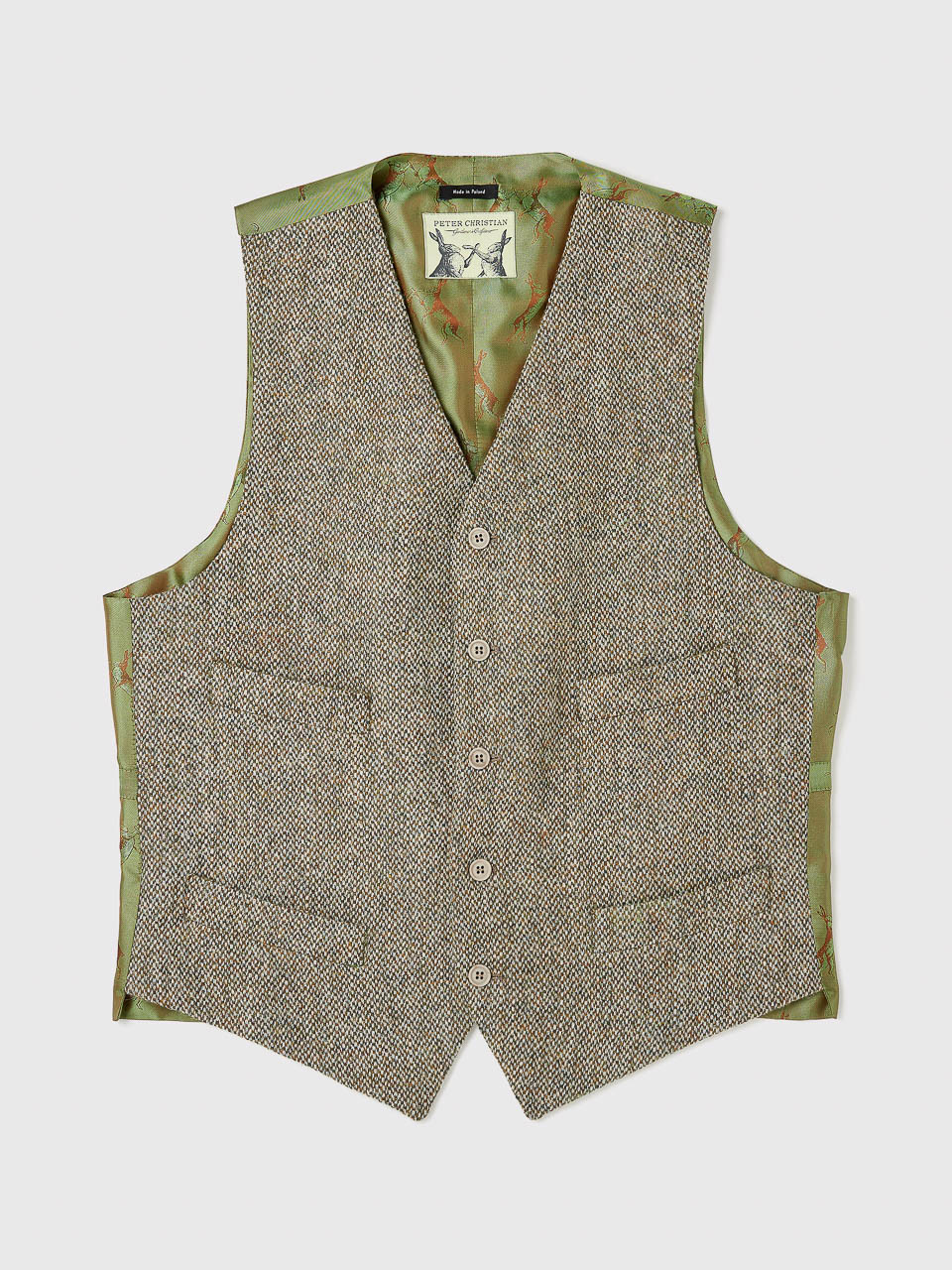 k64ラルフローレンブランド90's RRL  Tweed Vest   MADE in Canada