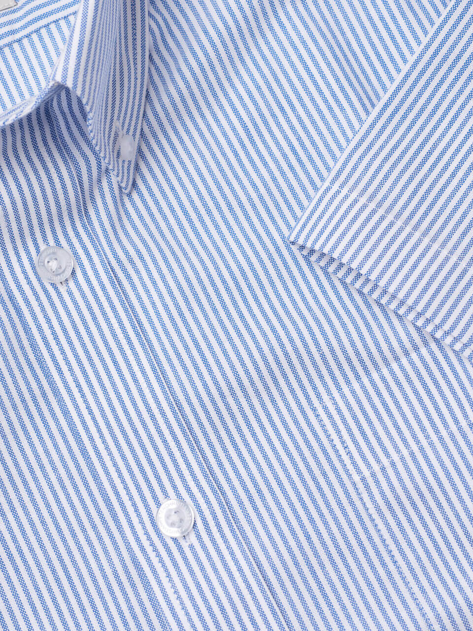 Men's Blue Stripe Button Down Oxford Shirt | Peter Christian