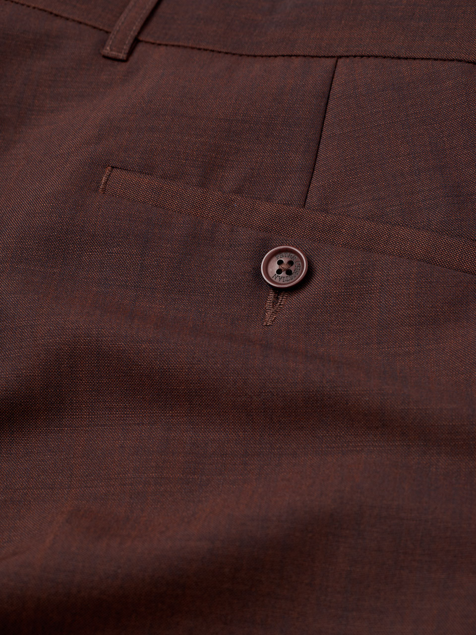 Chestnut Luxury Wool & Mohair Two Tone Pants