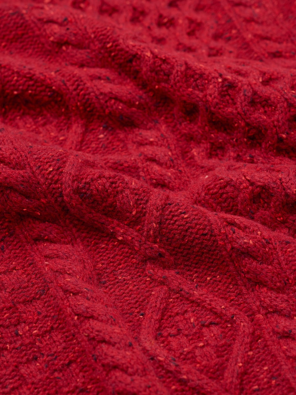Red Donegal Cable Knit Jumper | Peter Christian