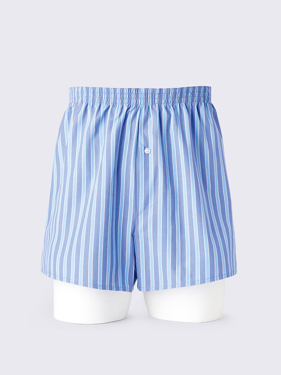 6-14 YEARS/ FIVE-PACK OF STRIPED BOXERS - Light blue