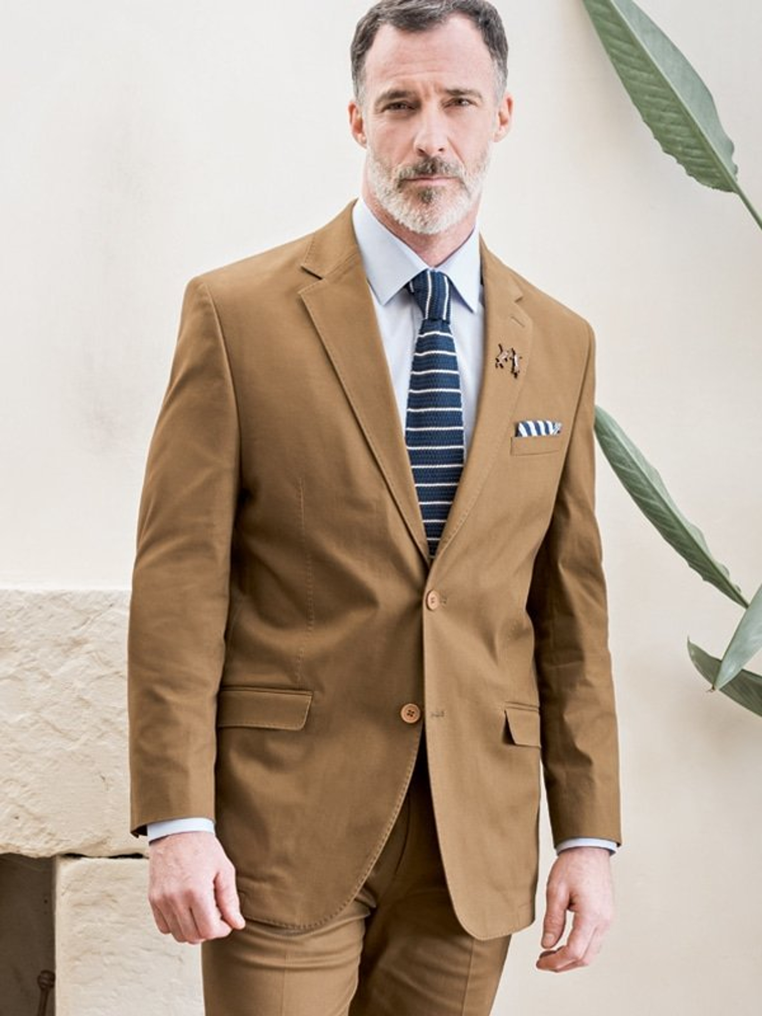 Tan Brown Cotton Flex Jacket | Peter Christian