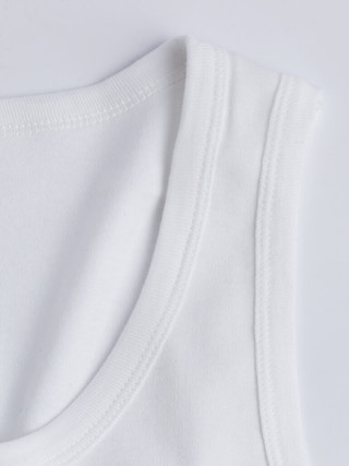 White Vedoneire Interlock Cotton Vest | Peter Christian