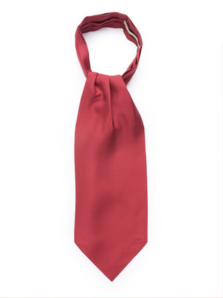 Burgundy Plain Silk Cravat