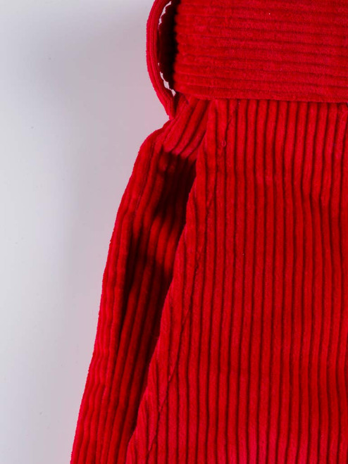 Red Pleated County Corduroy Pants