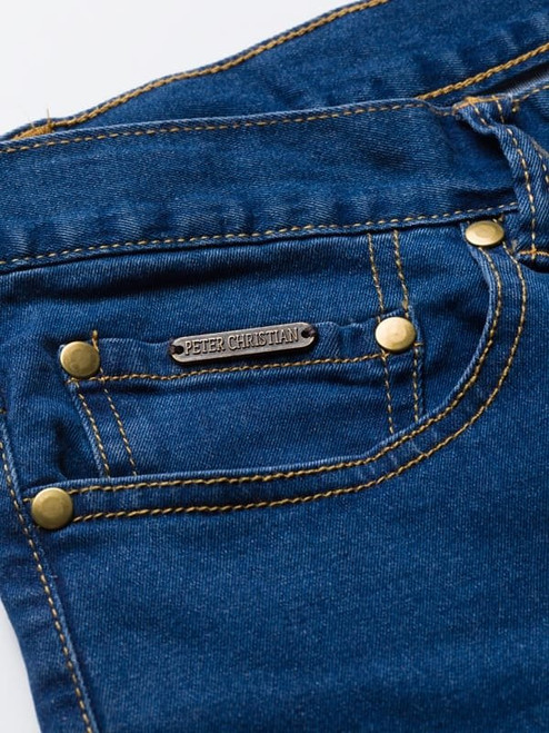 Navy Blue Lightweight Flex Denim Jeans Detail