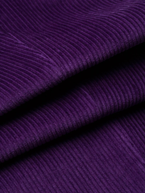 Close Up of Mens Purple Corduroy Pants Fabric