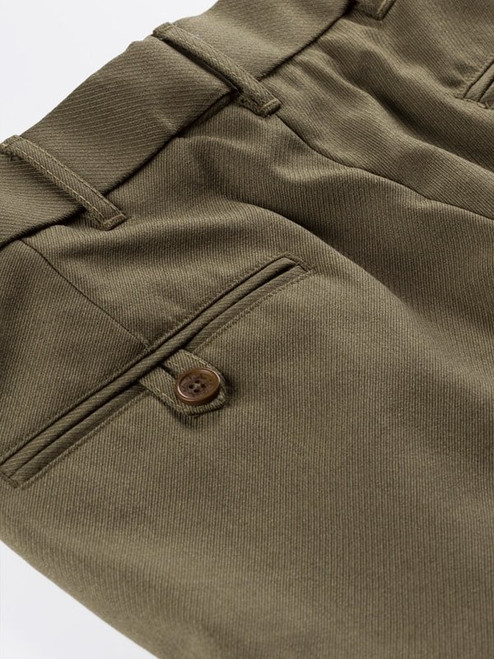 Olive Needlecord Trousers - Roderick Charles