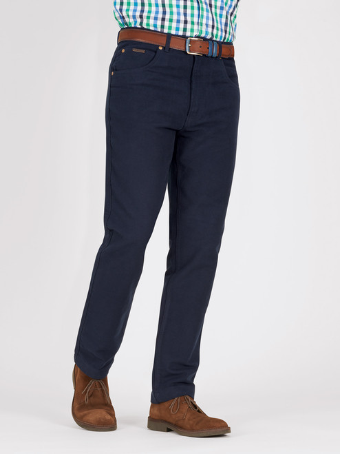 MT27 Mens Navy Moleskin Jeans 70392.1682610320