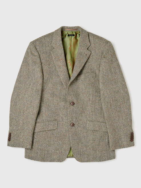 Men's Oat Cream Harris Tweed Wool Jacket