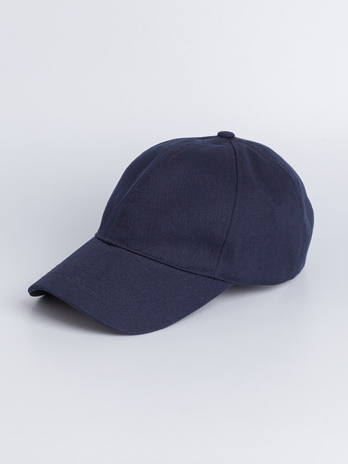 bolax Plain Navy Blue Cotton Baseball Cap