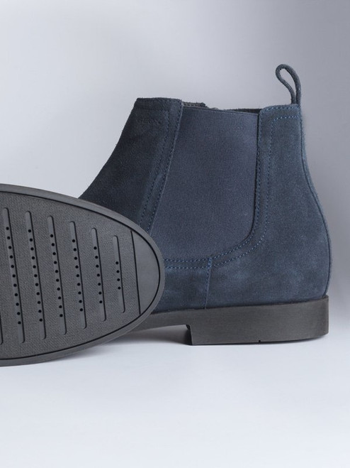 twinkle kommentator Assimilate Navy Blue Geox Zip Up Suede Chelsea Boot | Peter Christian