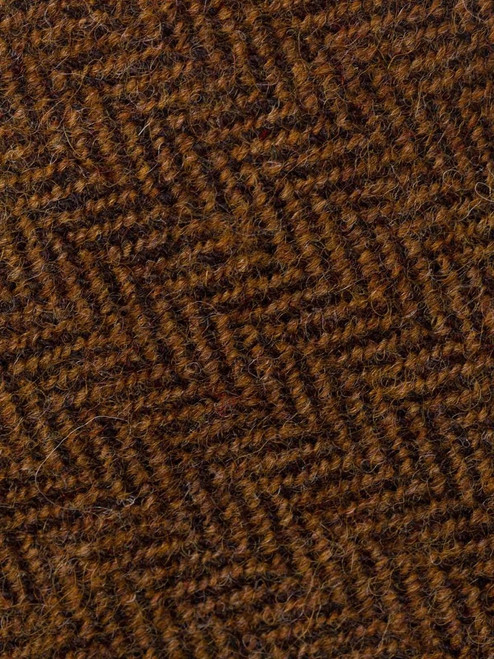 Brown Herringbone Wool Tweed Tie