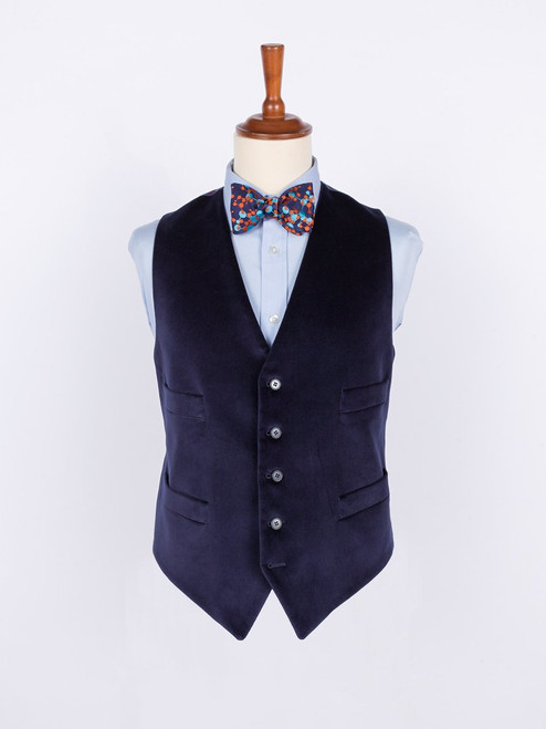 Slim Fit Suit Vest Navy Blue Window Pane Check Suit Vests  Van Heusen