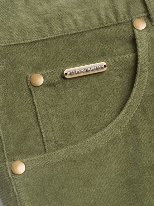 Green Velveteen Jeans | Peter Christian
